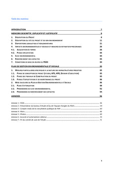 Plan de gestion environnementale d'un projet d'infrastructure