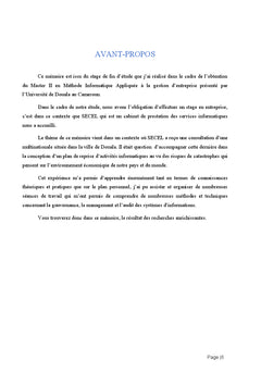 Méthode de Conception d'un plan de reprise d'activité informatique