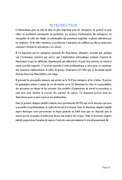 Méthode de Conception d'un plan de reprise d'activité informatique