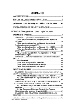 Maîtrise foncière et stratégies des ménages en insécurité alimentaire