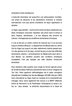 Maîtrise foncière et stratégies des ménages en insécurité alimentaire