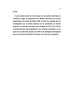 Maîtrise foncière et stratégies des ménages en insécurité alimentaire