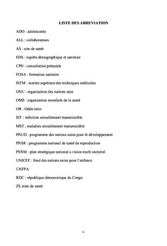 Grossesses precoces dans les pays en voie de developpement: