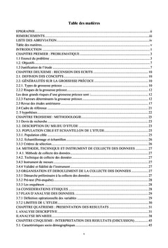 Grossesses precoces dans les pays en voie de developpement: