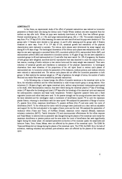 Cycle ovarien: repercussion de la malnutrition et de la biomecanique