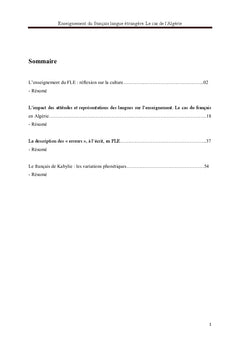 Enseignement du français langue etrangere