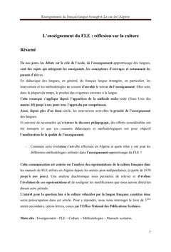 Enseignement du français langue etrangere