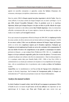 Enseignement du français langue etrangere