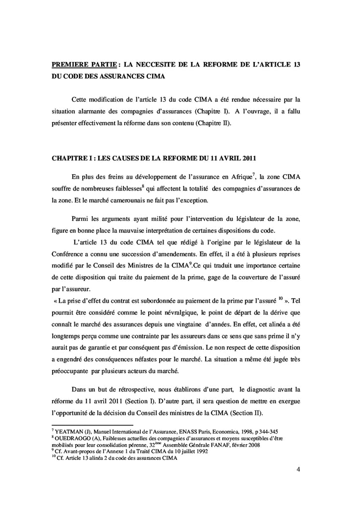 L'Article 13 du Code CIMA: Contexte et Enjeux