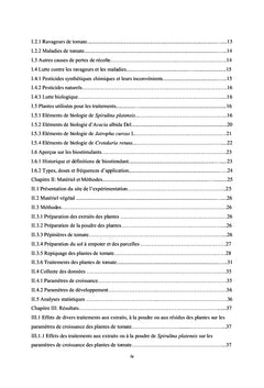 Effets biostimulateurs des extraits ou de la poudre