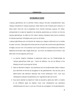La base de l'optique geometrique