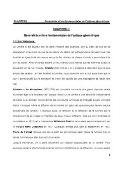 La base de l'optique geometrique