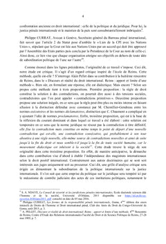 L'indépendance des magistrats internationaux entre mythe et réalité