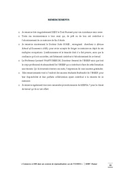 Commerce et IDE dans un contexte de regionalisation: cas de l'UEMOA