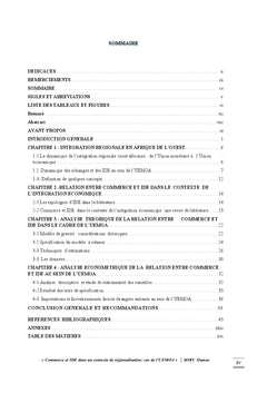 Commerce et IDE dans un contexte de regionalisation: cas de l'UEMOA