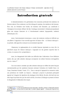La performance bancaire entre banque islamique et conventionnelle