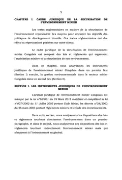 La securisation de l'environnement Minier en RDC