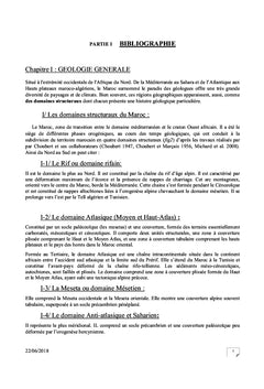 Etude geologique, mineralogique et geochimique