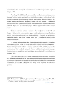 Le virement bancaire et le paiement de l'impôt en droit camerounais