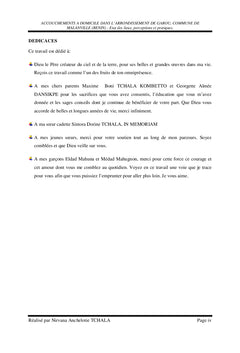 ACCOUCHEMENTS A DOMICILE: état des lieux, perceptions et pratiques