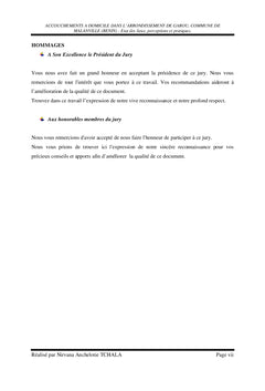 ACCOUCHEMENTS A DOMICILE: état des lieux, perceptions et pratiques