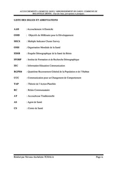 ACCOUCHEMENTS A DOMICILE: état des lieux, perceptions et pratiques