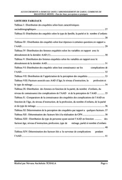 ACCOUCHEMENTS A DOMICILE: état des lieux, perceptions et pratiques