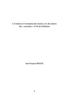 L'évolution,l'orientation des femmes vers les métiers dits "masculins"