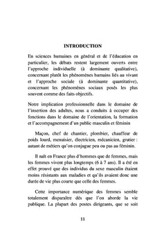 L'évolution,l'orientation des femmes vers les métiers dits "masculins"