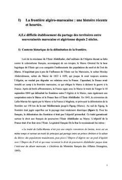 La frontière algéro-marocaine : étude de géographie politique