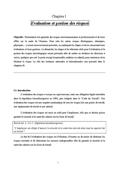 Analyse et gestion du risque