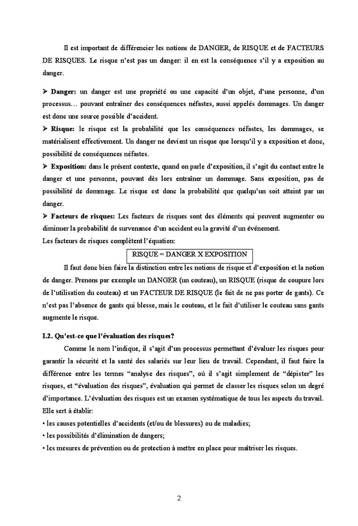 Analyse et gestion du risque