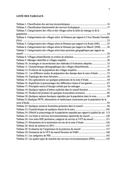 Essai d'identification et d'évaluation