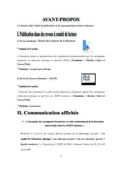 Les savoirs faire pédagogiques en EPS: De la formation à l'intervention