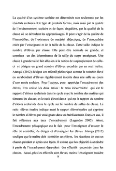 Classes à grande taille et apprentissages au cours primaire à Abobo