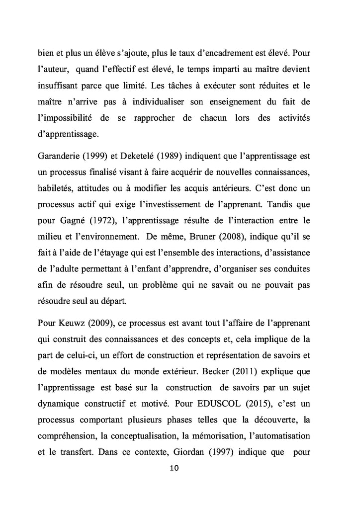 Classes à grande taille et apprentissages au cours primaire à Abobo