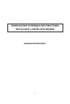 Modélisation Numérique des Structures Métallique à Noeuds Semi-Rigides