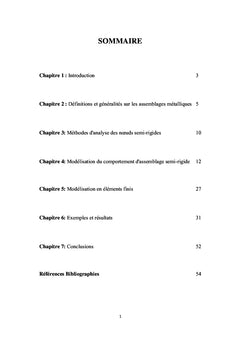 Modélisation Numérique des Structures Métallique à Noeuds Semi-Rigides
