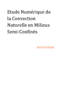 Etude Numérique de la Convection Naturelle en Milieux Semi-Confinés