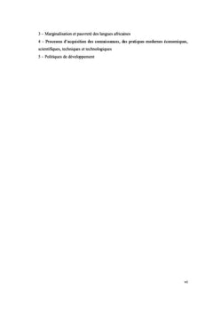Problématique du développement dans le contexte plurilingue africain