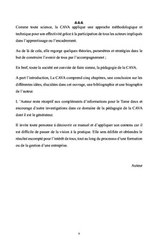 La pédagogie de la CAVA