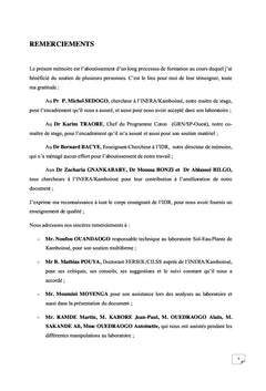 Etude des impacts agro-pédologiques des apports continus sur le coton