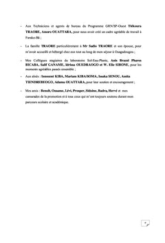 Etude des impacts agro-pédologiques des apports continus sur le coton