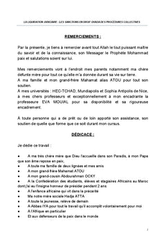 Analyse des diverses sanctions dans le cadre de l'acte uniforme relatif aux procedures collectives
