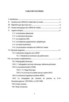 Aspects cliniques et classification des LMNH chez l'enfant