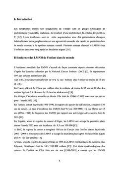 Aspects cliniques et classification des LMNH chez l'enfant
