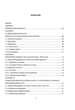 Les réserves énergétiques des chenilles de la processionnaire du Pin