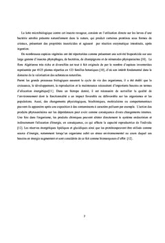 Les réserves énergétiques des chenilles de la processionnaire du Pin