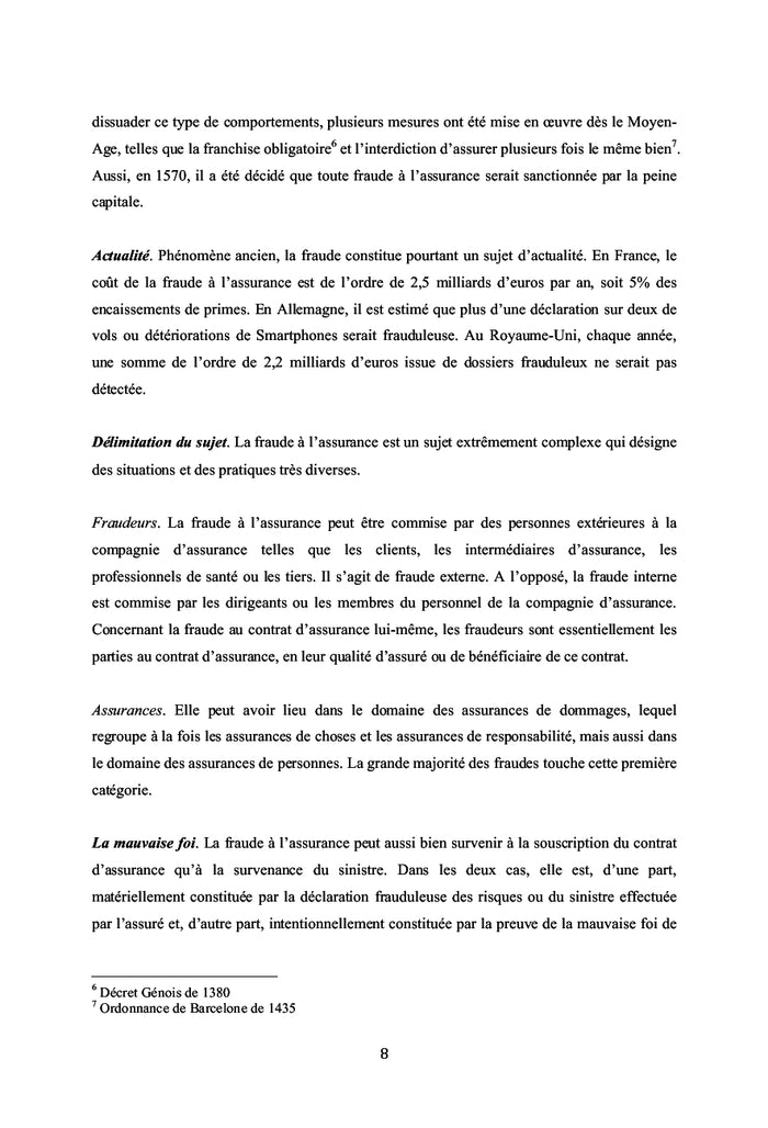 La fraude à l'assurance