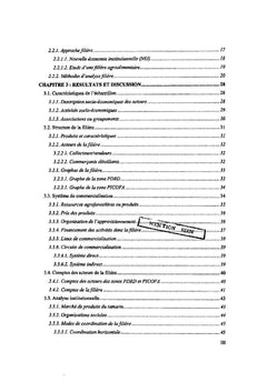 Etude economique et institutionnelle de la filiere tamarin au Burkina